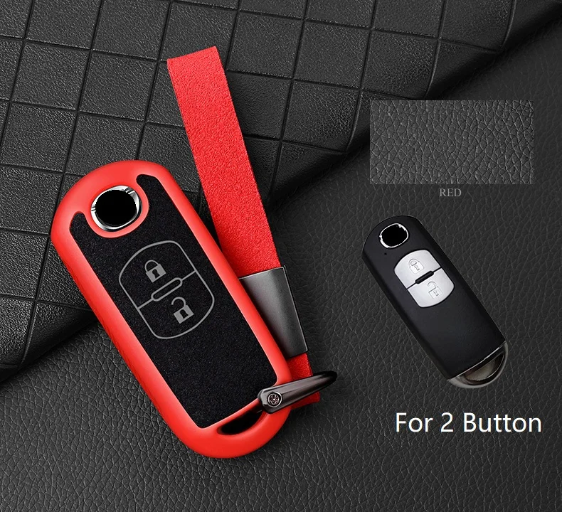 Пластиковый+ кожаный чехол для ключей для Mazda 2 3 6 Atenza Axela CX-5 CX5 CX 5 CX-7 CX-9 Smart Key