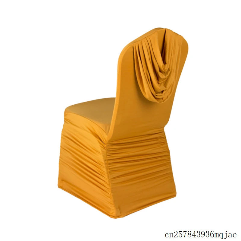 20 шт. свадебные чехлы для стульев стрейч Ruched Seat домашний текстиль полиэстер спандекс чехлы на стулья для свадьбы Банкет Ресторан Декор