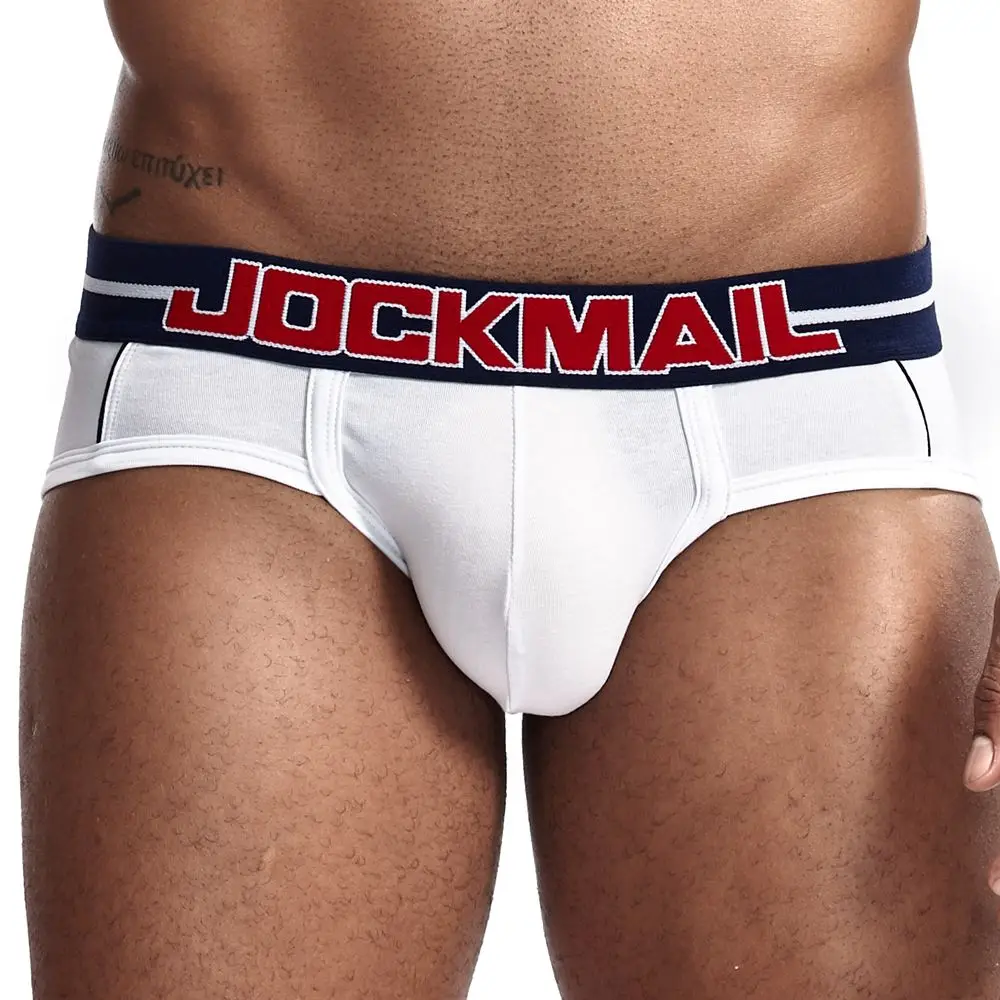 Трусы брифы JOCKMAIL мужские модное нижнее белье с выпуклой отделкой бикини для геев|