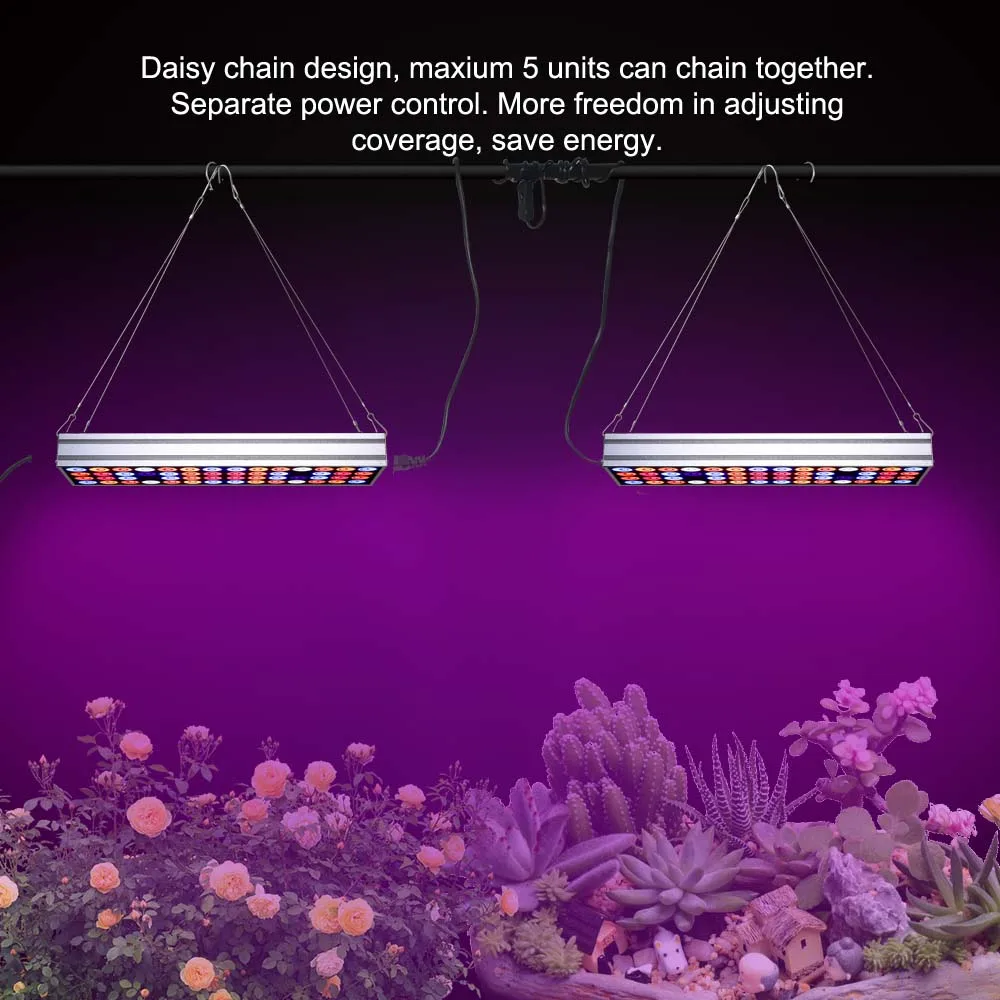  JCBritw LED Grow Light Panel Full Spectrum with UV IR Daisy Chain 50W Pro Grow Lamps Hydroponic Han - 4000262212024