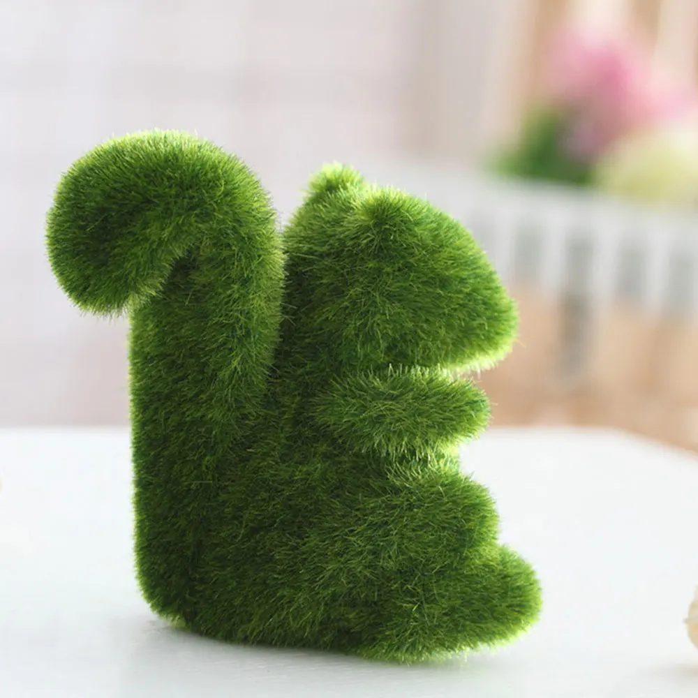 Cute Emulation Animal Artificial Flocking Home Decoration Desktop Ornament Office Artificial Flocking Animal Figurine Wedding