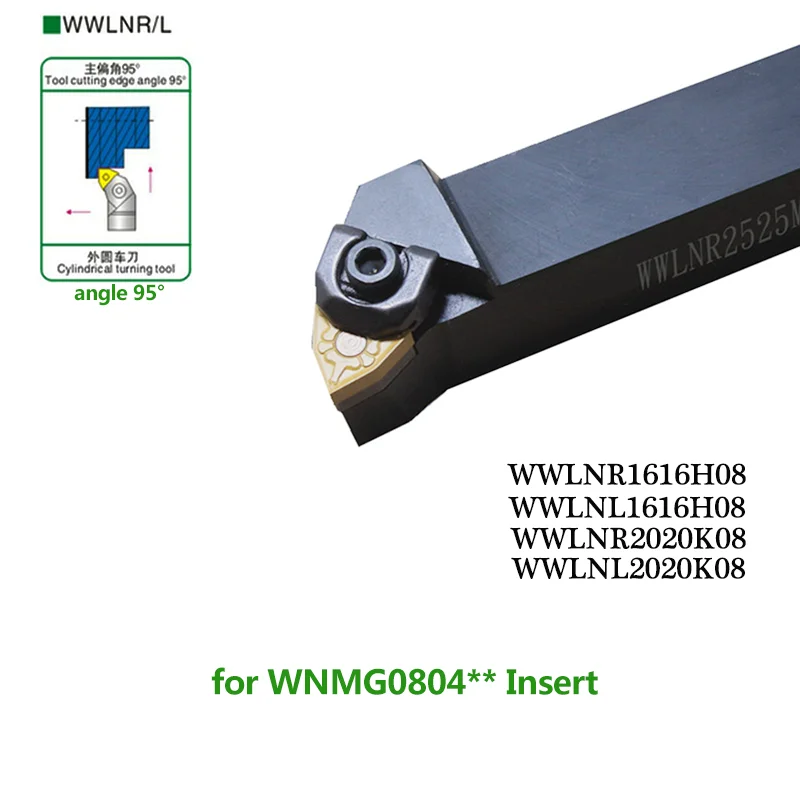 1 шт. WWLNR1616H08 WWLNR2020K08 16 мм 20 токарный станок с ЧПУ Режущий инструмент обработка