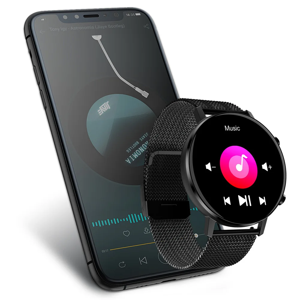 

New Smart Watch 360*360 1.3 inch Full Touch HD Screen Waterproof Fitness Tracker Heart Rate Monitoring For Xiaomi Huawei Iphone