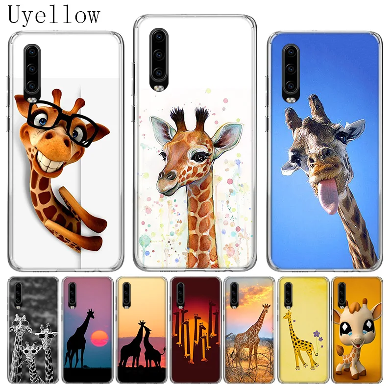 Мягкий чехол из ТПУ с забавным рисунком жирафа для Huawei Honor 10 9 lite P Smart Z Plus 2018 8S 8X Y5 Y6