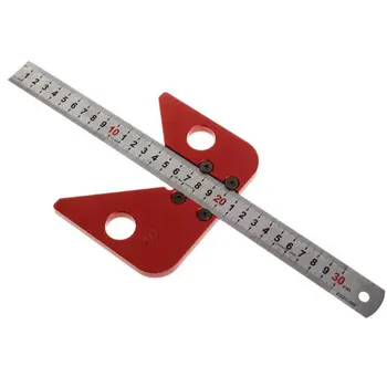 

45 Degree Angle Scribe Round Center Line Scribe Carpenter Round Heart Ruler Tool M0XC
