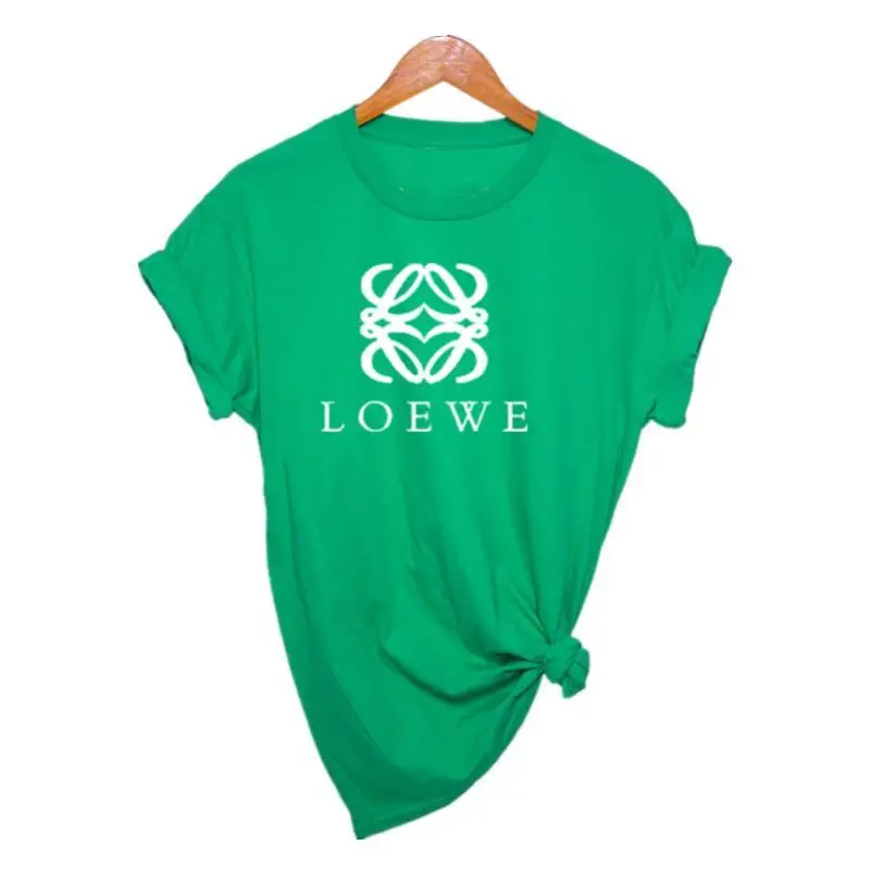 Новинка, Harajuku, LOEWE, брендовые, с принтом, женские футболки, повседневные, летние, короткий рукав, женская футболка, женская одежда