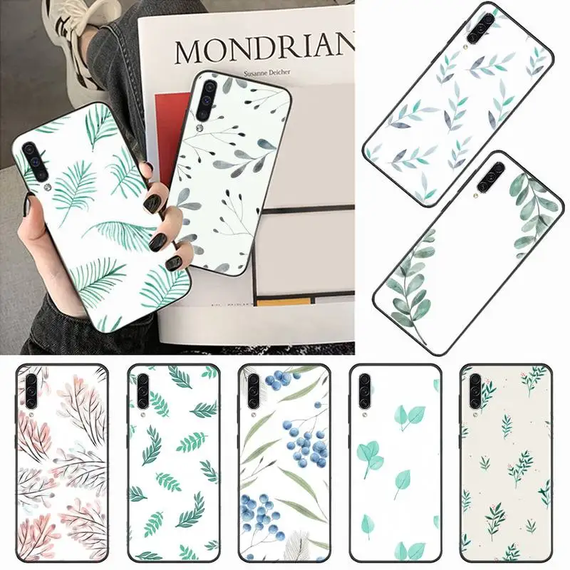 Чехол для телефона с акварельными растениями и цветами Samsung S6 S7 edge S8 S9 S10 e plus A10 A50 A70
