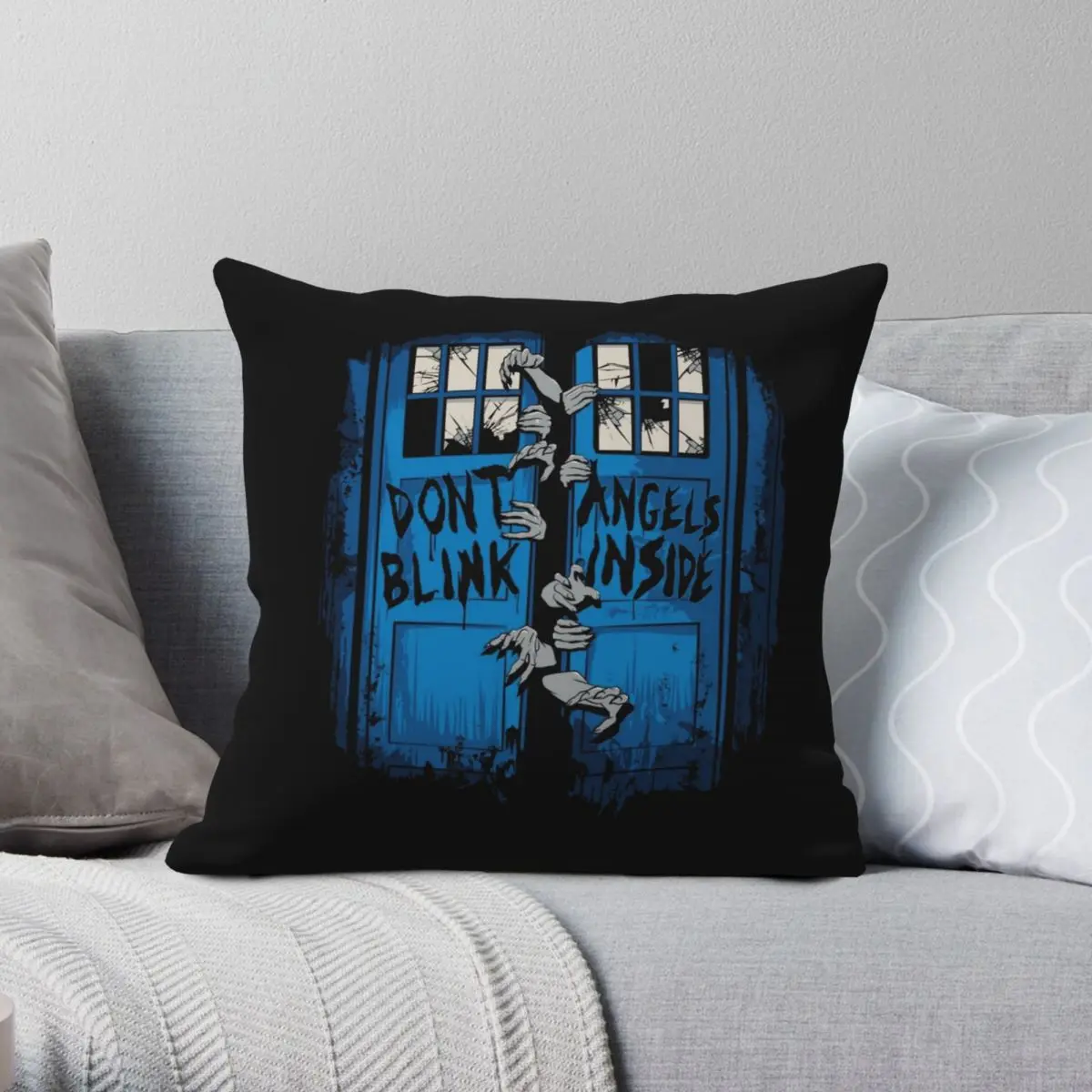 

The Walking Angels Pillowcase Polyester Linen Velvet Creative Zip Decor Throw Pillow Case Car Cushion Case