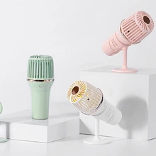 Microphone Handheld Spray Fan Charging Desktop Small Desk Fan Portable Charging Mini Humidification Small Fan