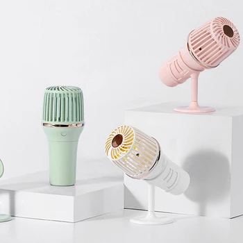

Microphone Handheld Spray Fan Charging Desktop Small Desk Fan Portable Charging Mini Humidification Small Fan