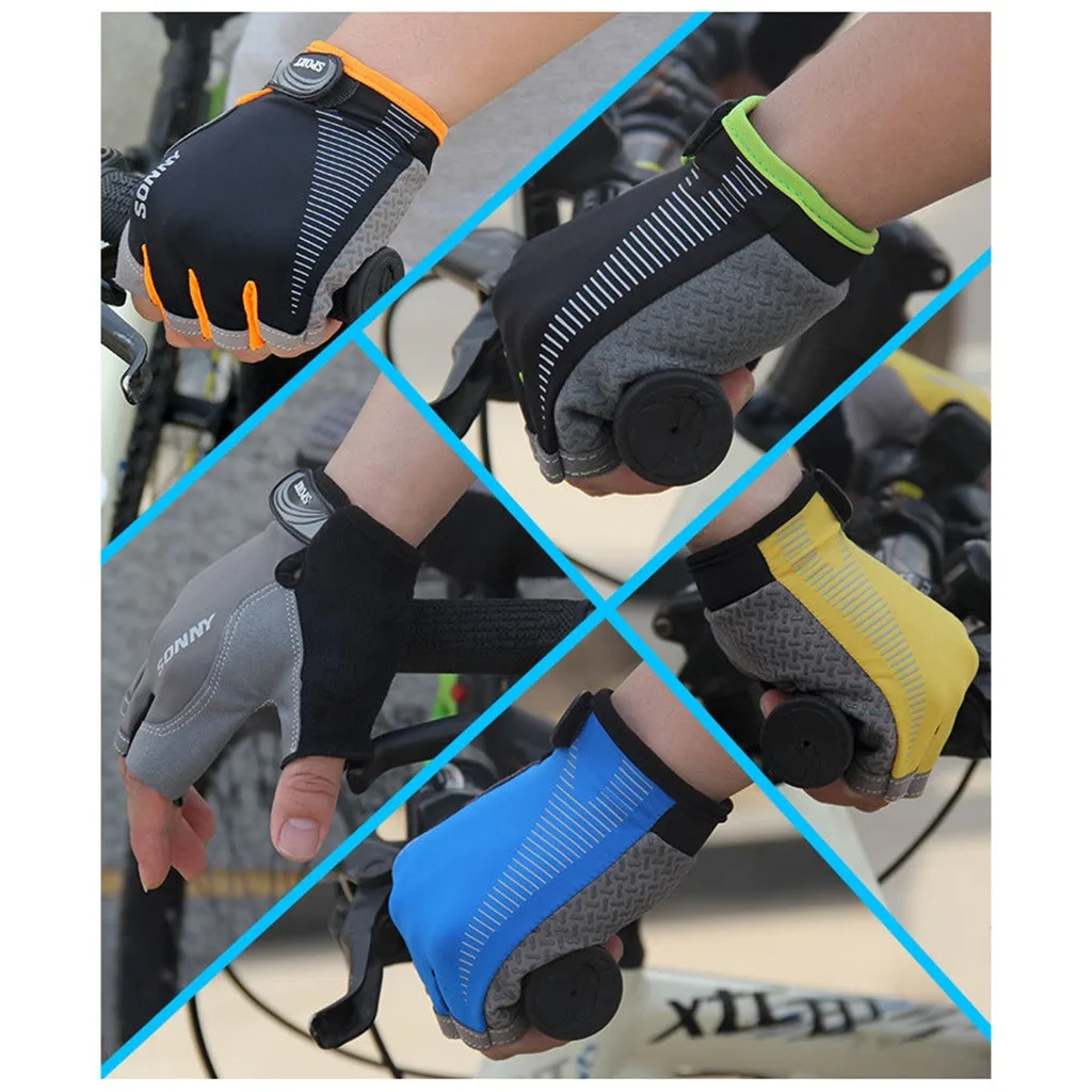 Outdoor Sport Gloves Unisex Winter Autumn WindProof Keep Warm Riding Cloth Half Finger Non-Slip Shock Gloves Guantes Invierno