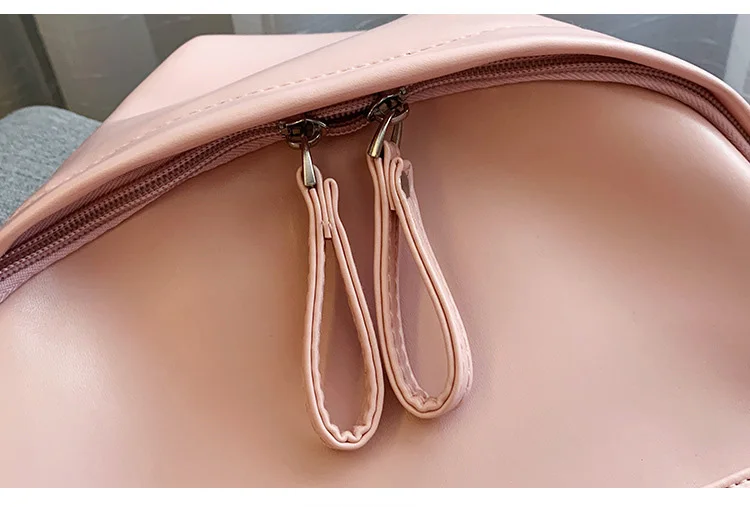 Soft Rucksack PU Leather Backpack for School Girls 2019 Women Backpack Preppy Style Back Bag Big Capacity Pink College Backpacks (10)