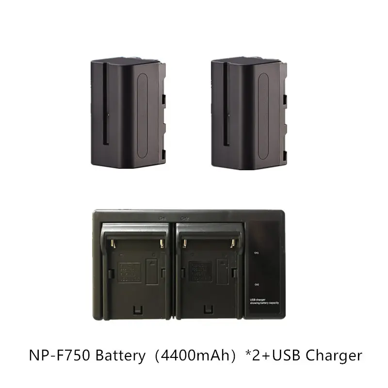 2 шт. NP-F750 NP-F770 батареи для Светодиодная лампа видеосъемки Yongnuo Godox Viltrox LED видео