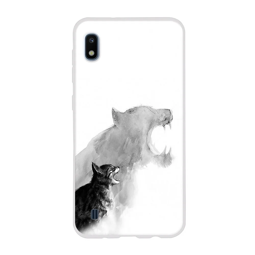 45 Чехол с милым рисунком кота для samsung Galaxy A10 A20 A30 A40 A50 A70, мягкий силиконовый чехол из ТПУ, чехлы на заднюю панель для телефона, чехлы - Цвет: 45