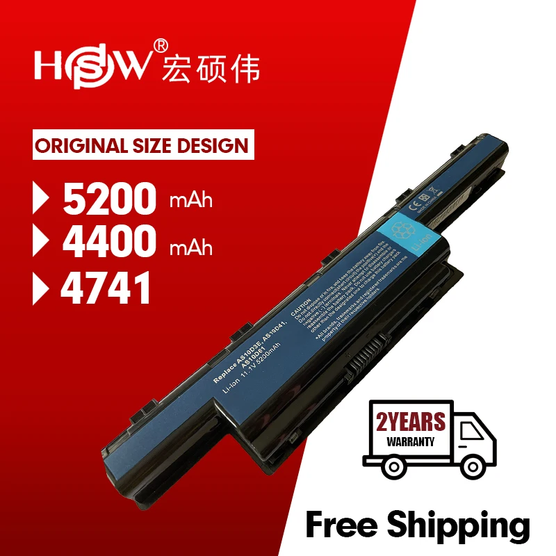HSW 4400mAh Battery For Acer Aspire AS10D31 AS10D51 AS10D81 AS10D61 AS10D75 AS10D41 V3 E1 4741 5742G 5552G 5742 5750G 5741G | Компьютеры и