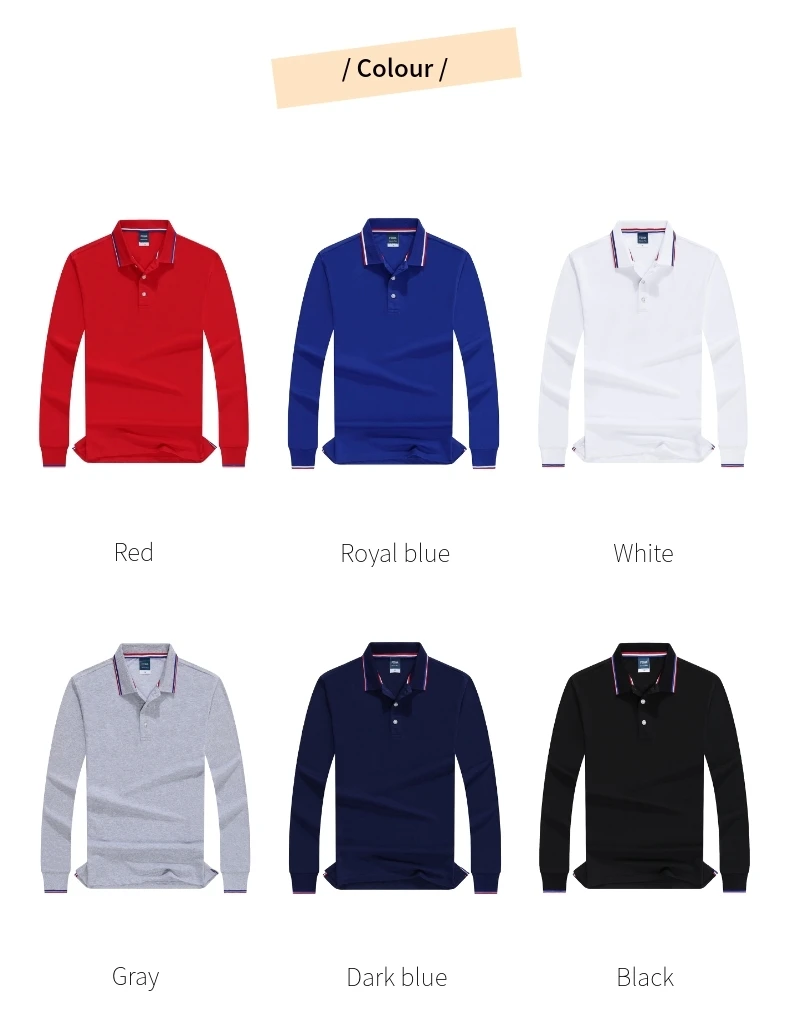 Осенняя мужская рубашка поло уличная одежда с длинным рукавом Спортивные Jerserys на заказ Печать текстовый логотип женские повседневные рубашки поло для гольфа Homme
