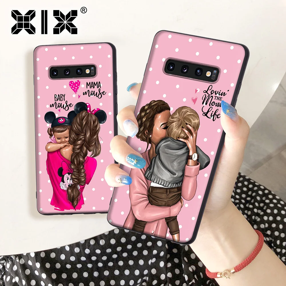 

Soft TPU Cover for Samsung Galaxy S8 Case Mom Love Baby for Samsung S9 Case Black for Samsung S7 Edge S8 S9 S10e S10 Plus Case