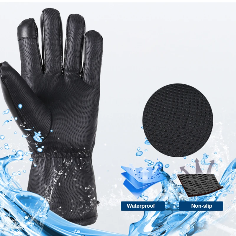CALOFE велосипедные перчатки водонепроницаемые с подогревом Guantes Moto сенсорный экран на батарейках мотоциклетные гоночные перчатки для верховой езды зимние