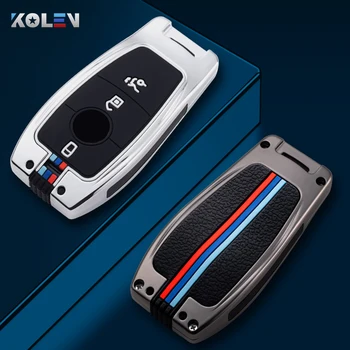 Custodia per chiave Auto in lega di zinco Shell Fob per Mercedes Benz classe E S W213 E200 E260 E300 GLA CLA GLC GLE GLB AMG accessori Auto - Custodia per chiave Auto in lega di zinco Shell Fob per Mercedes Benz classe E