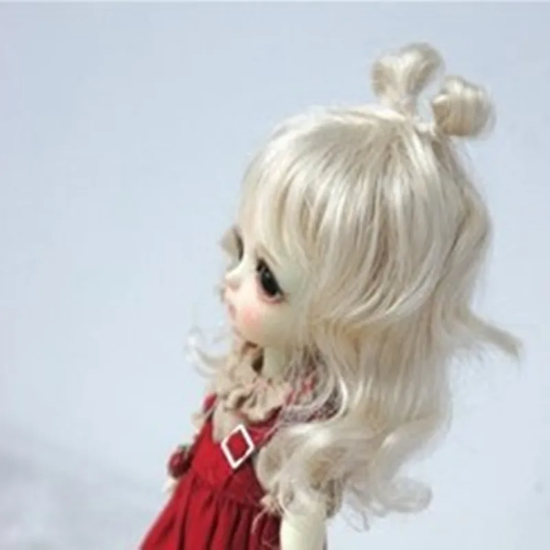 BJD аксессуары bjd парик светло-золотого цвета для окружности головы от 5 до 6 дюймов