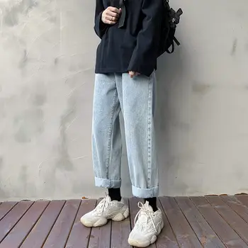 

Ins Korean Hip-Hop Jeans Men Classic Mens Jeans Blue Color Cotton Ripped Hole Jeans For Men Brand Designer Biker Jean Long Pants