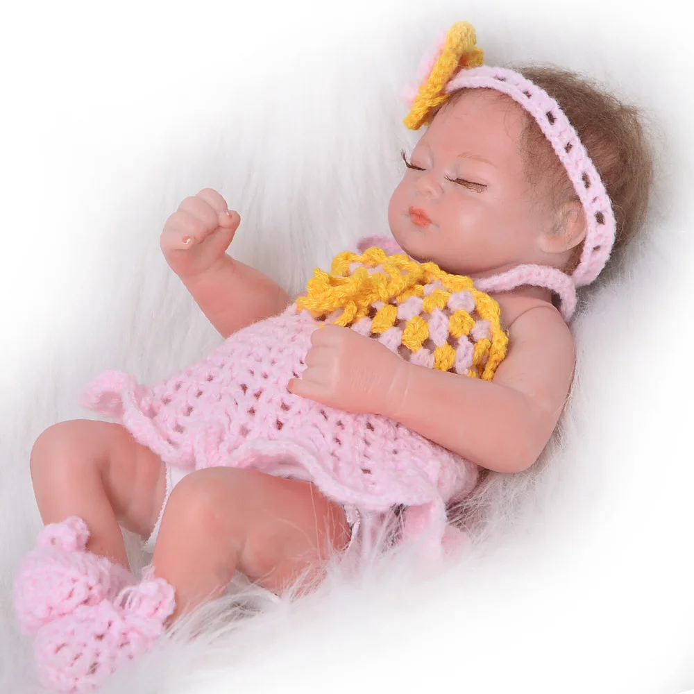 

Keiumi AliExpress Hot Selling 26cm Reborn Baby Doll Eye-closed Model Infant Reborn Baby