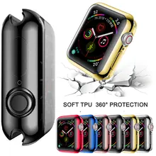 Тонкий ТПУ чехол для экрана Крышка для apple Watch Series 5 4 3 2 мягкий прозрачный чехол для iWatch Case apple 4 40 мм 40 мм 38 мм 44 мм