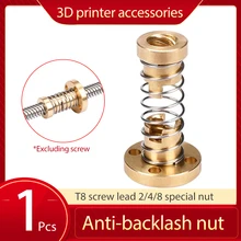 Aliexpress - T8 Anti Backlash Spring Loaded Nut Elimination Gap Nut for 2/4/8mm Acme Threaded Rod Lead Screws DIY CNC 3D Printer Parts