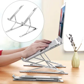 

Tablet Holder Laptop Stand For Desk Aluminium Alloy Notebook Portable Foldable Stable Support Height Adjustment Non Slip Cooling