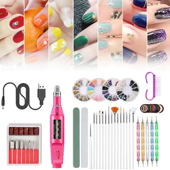 

Electric Drill Bits Set Manicure Tips Drill Rubber Silicon Flexible Polisher Cutter Mill Set Nail Machine Electric Manicure Dril