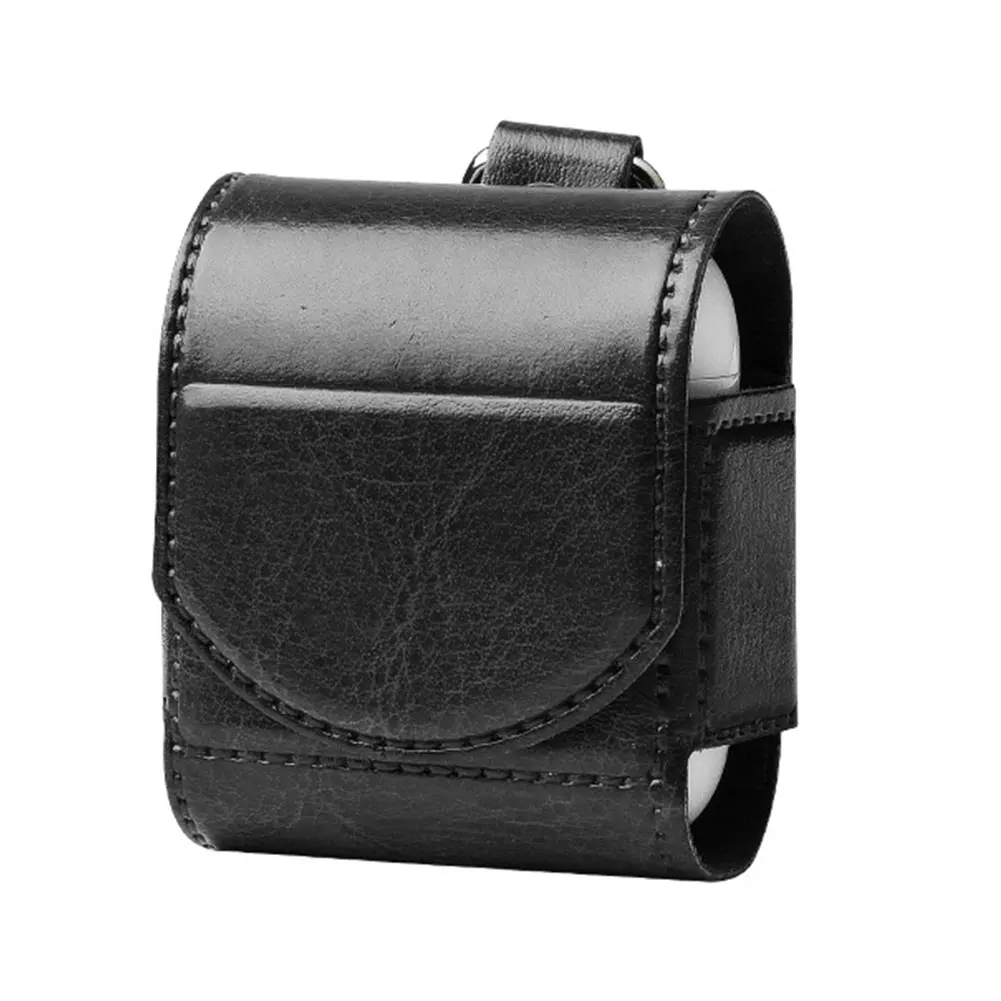 

Durable PU Leather Shockproof Earphone Case With Hook Cover Anti Scratch Drop Resistant Headphone Full Protective Case #2