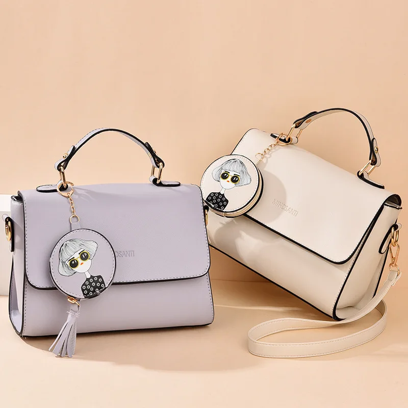 GuunnG crossbody bags for women Model clk-w887 shoulder bag Fashionable Student small square Rice white Women's handbags |