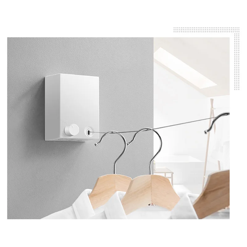 Skup Evilto chowany kryty suszarka do ubrań wieszak magia ze sznurkiem Invidible linia ubrań Multi ubrania wiszące na ścianie Stretch