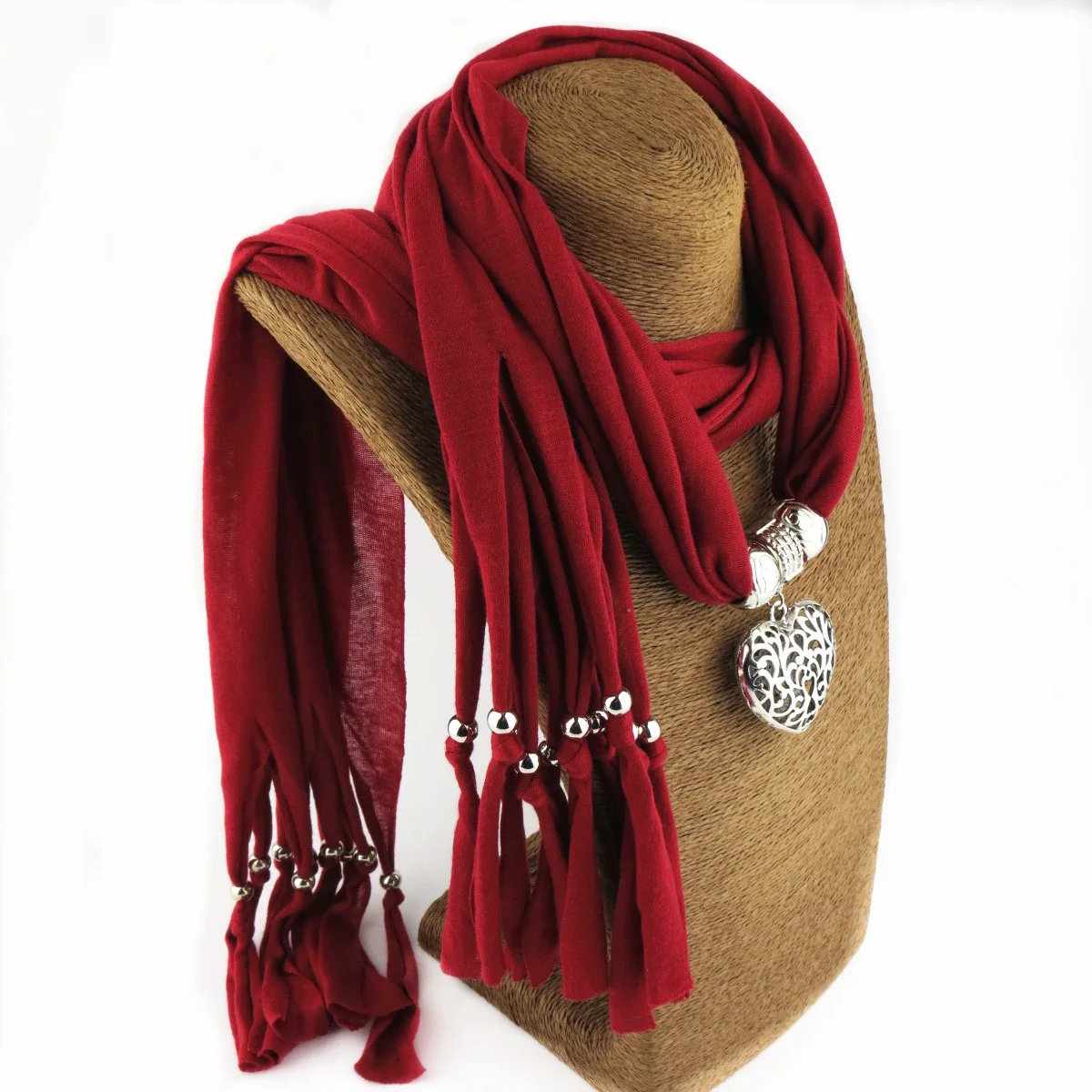 

Fringed pendant pendant scarf hollow double-sided peach heart pendant pendant scarf lady shawl pendant scarf special price