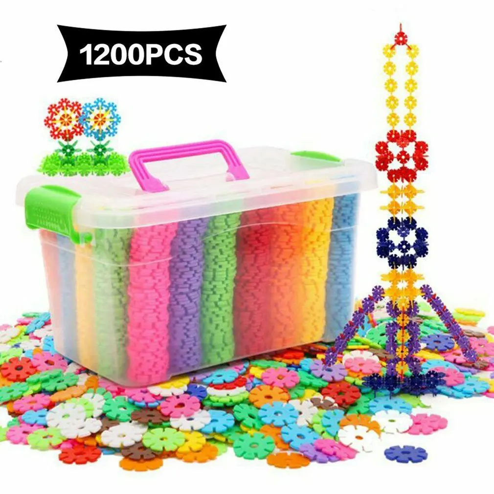 400/600/800/1200pcs Монтессори блоки в виде снежинок для девочек детский очаровательный вставки блоки в виде снежинок для детского сада детское вечернее платье с развивающие игрушки