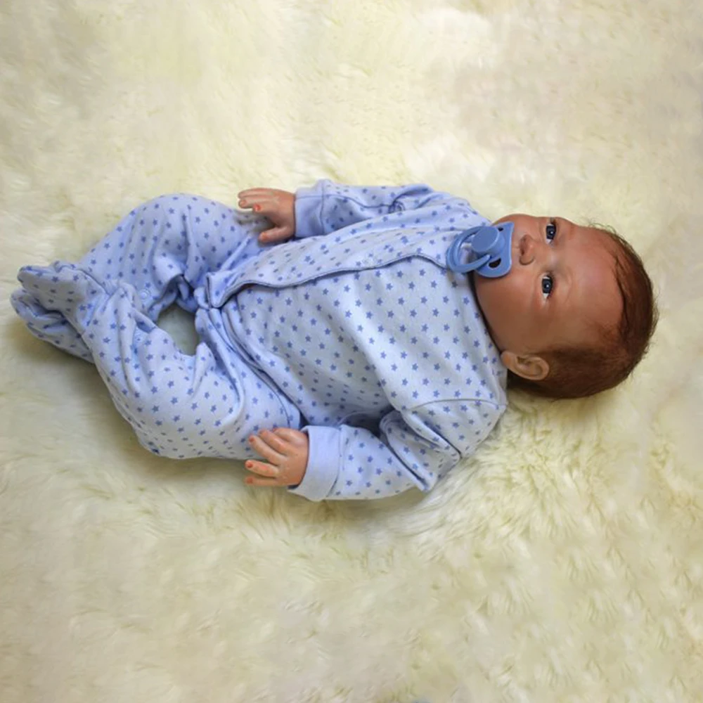 1" Bebe Кукла Реалистичная Boneca Reborn Baby Doll мягкая виниловая настоящая кукла игрушки для голубой одежды детский подарок на день рождения
