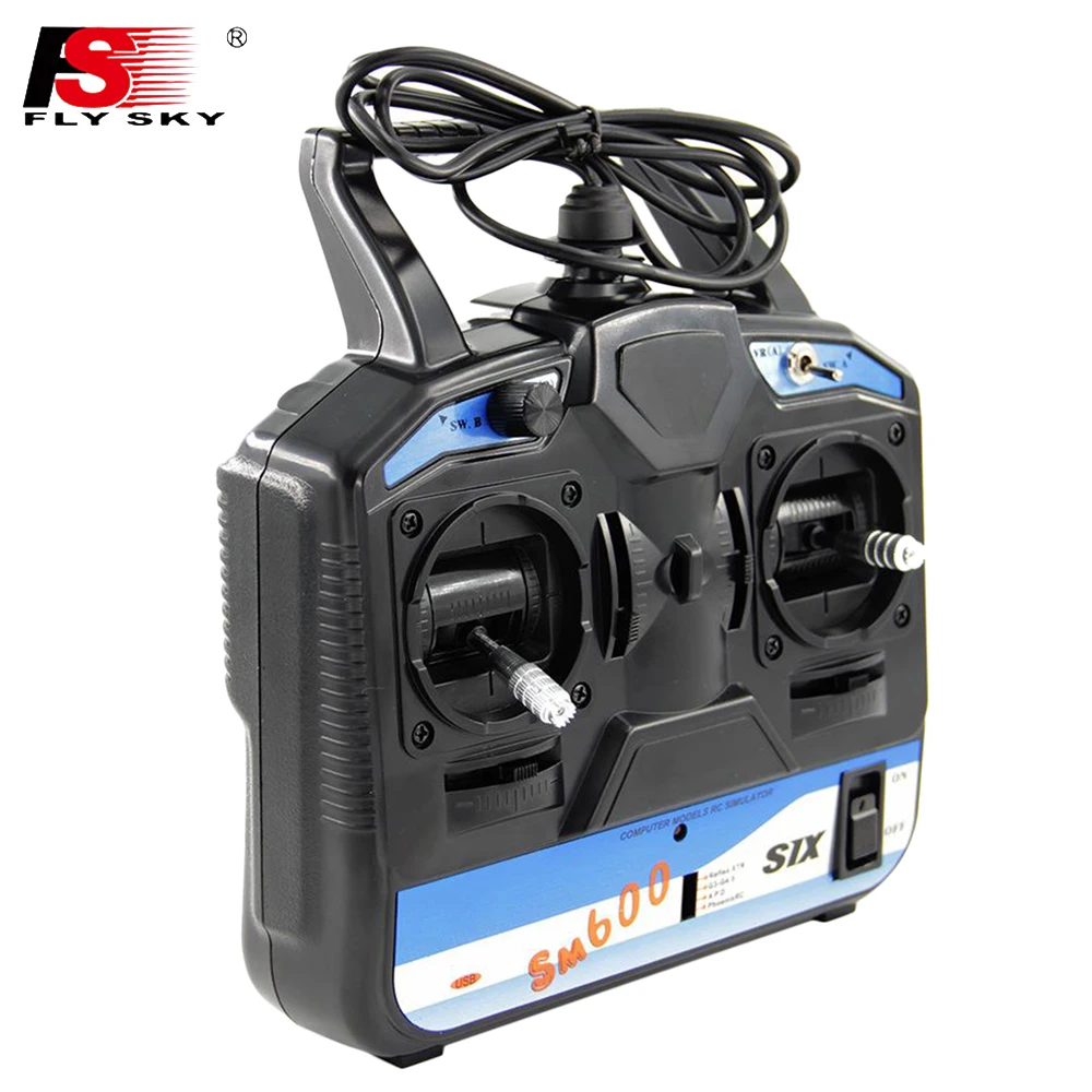 Flysky FS SM600 6 канальный USB RC симулятор поддержка G7/G6 G5.5 G5 PH5.0 FMS для Fpv 3D вертолета