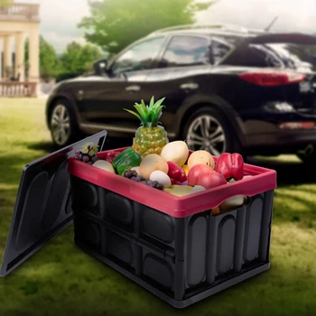 

30L Car Organizer Storage Box Folding Storage Container Travel Sundry Trunk Box Hot Sale PP Car Organizer Trunk storage box