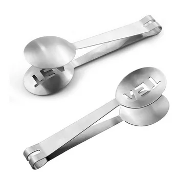 

Reusable Stainless Steel Tea Bag Tongs Tea Bag Squeezer Strainer Holder Grip Metal Spoon Mini Sugar Clip Tea Leaf Strainer