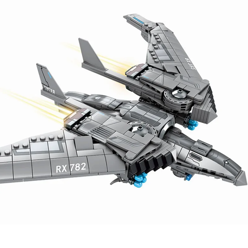 

Military WW2 The War Aircraft 722Pcs Bricks Set Building Blocks Toys for Children Compatible for Legoing Military Drone Block