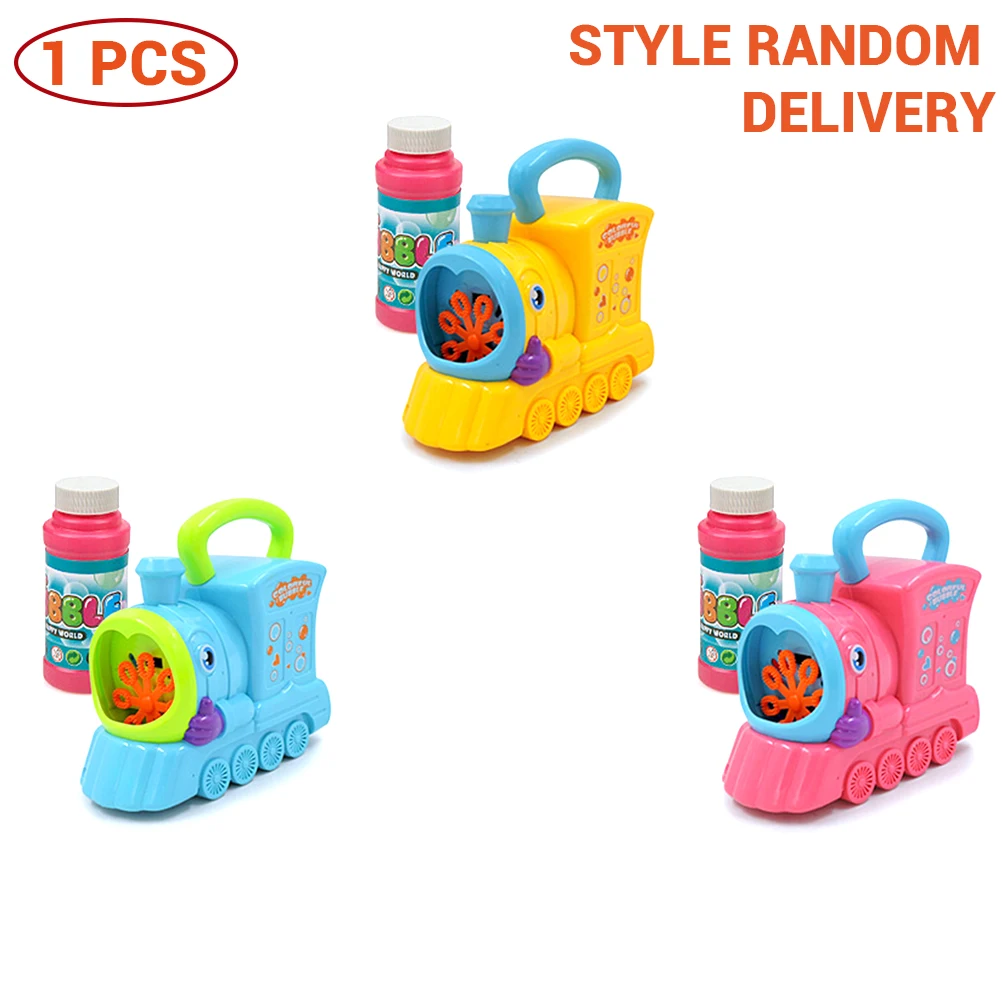 

1pcs Random Color Hand Controlled Train Bubble Machine Bubbles Blowing Toy Outdoor Summer Parent-child Exchange interactive toy