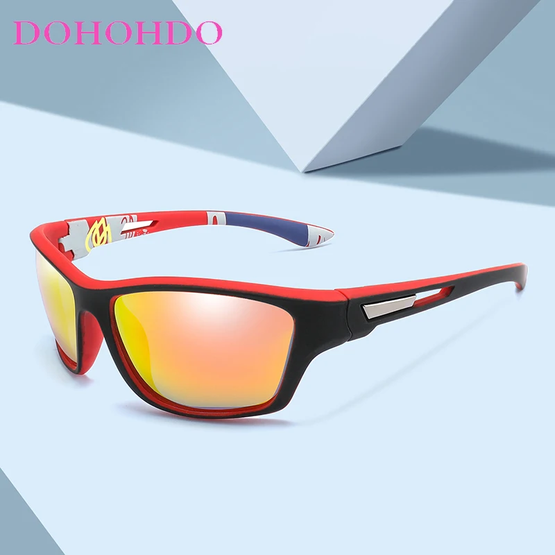 

DOHOHDO Men Colorful Polarized Sunglasses Driving Shades Anti Glare Sun Glasses Male Vintage Outdoor Sport Fishing Goggles UV400
