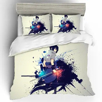 

Bedding Set NARUTO Sasuke Uchiha Bedding Set High Qualified And Linen Sets Japan King Size Home Textiles Children's Bed Linen