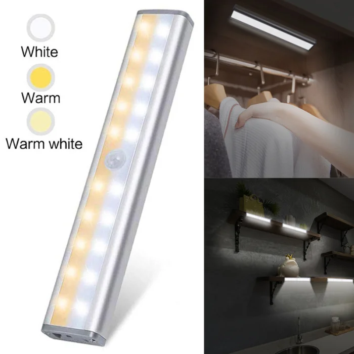 20 LED Motion Sensor Closet Light Dimmable Wireless Lights for Cabinet Stair Hallway SDF-SHIP