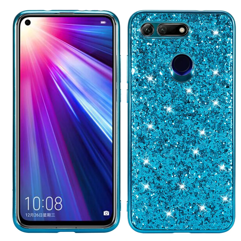 

Soft TPU Case For Huawei Honor View 20 Fashion Diamond Glitter Back Cover For Honor View 20 V 20 Shockproof Anti-fall Case Cover