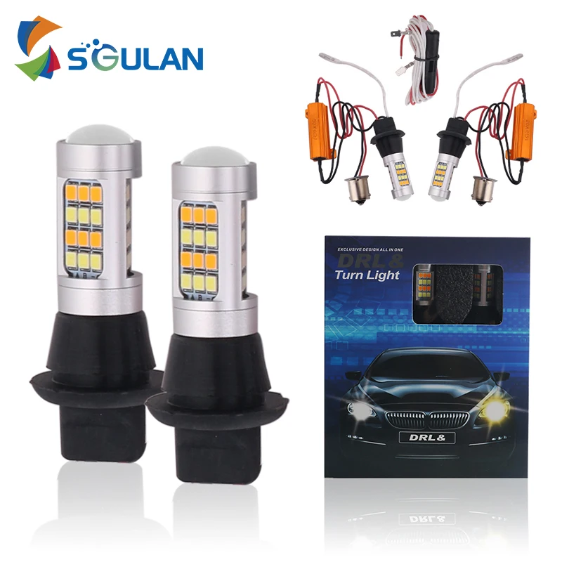 

2pcs 1157car bus lamp LED turn signal 1156 turn signal car headlight 7440 daytime running light 2835 42SMD
