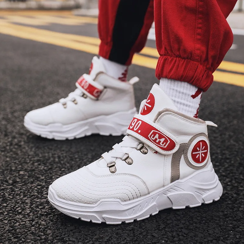

Lynn Hay Home INS Super Fire Hight-top Shoes Autumn Men Korean-style Harajuku Hip Hop Hight-top Casual Shoes National Trends Ver