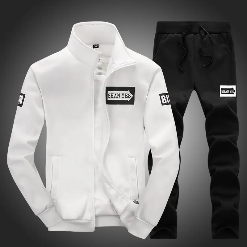 

New Men Autumn Cotton Casual Suit Sweat Suit Man Two Piece