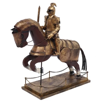 

Home Decoration Home Table Ornament European Style Innovative Shape Soldier with Horse Decor Model Living Room Bar Office
