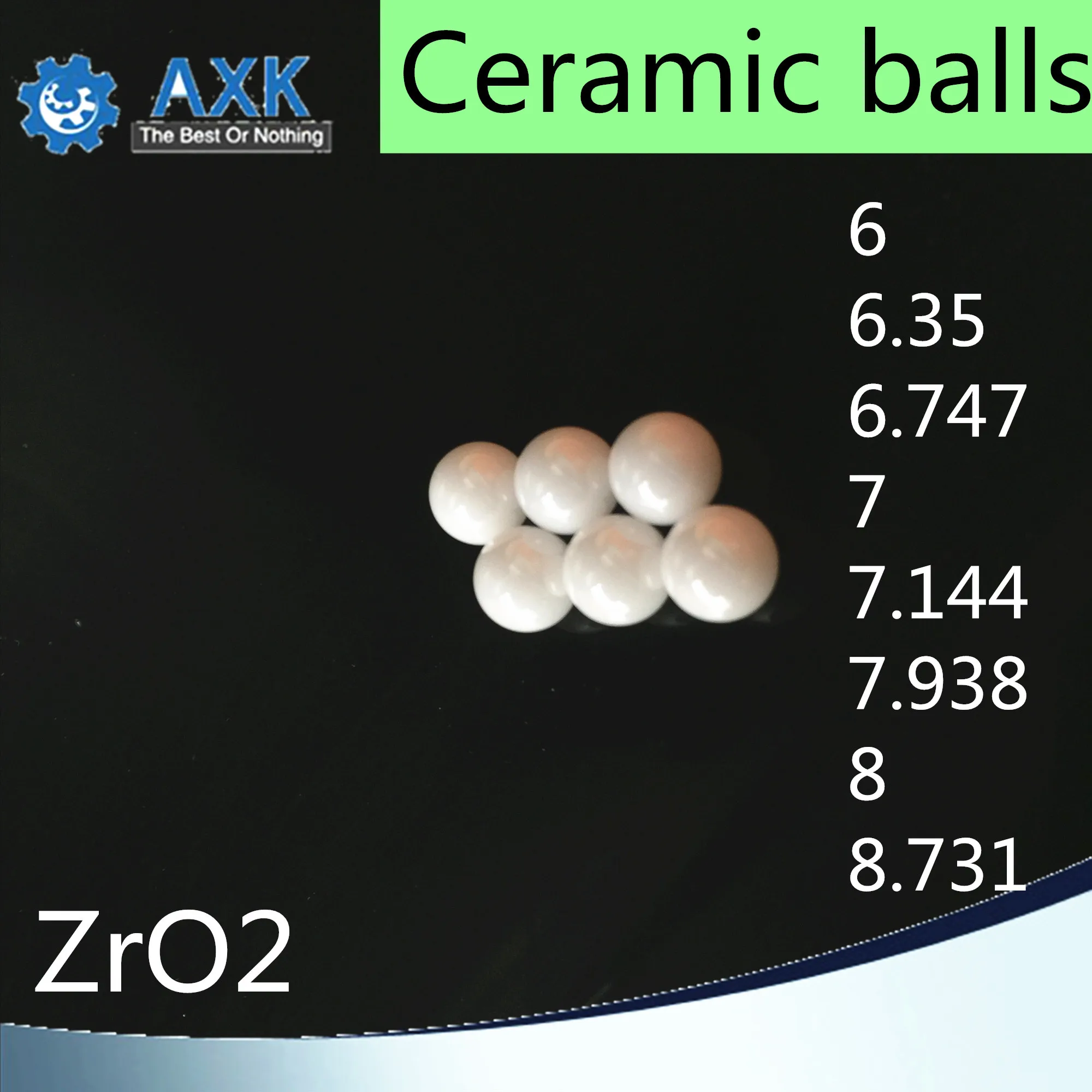 ZrO2 Ceramic balls 6 6.35 6.747 7 7.144 7.938 8 8.731 ( 10 PC) Zirconium Dioxide G5 Precision Ball
